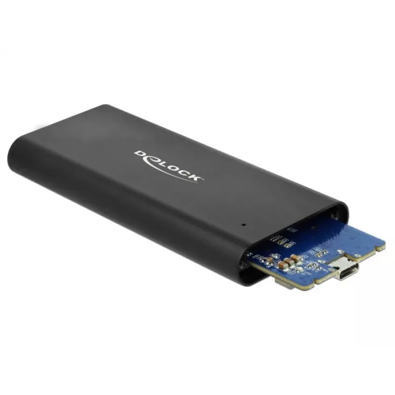 Delock - Caixa de armazenamento - M.2 - cartão M.2 NVMe - USB 3.1 (Gen 2) - preto (42614)