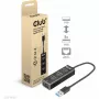 Hub USB CLUB3D USB 3.2 Gen1 Type-A com 3 portas e Gigabit Ethernet