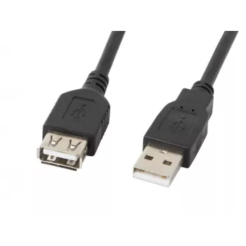 Cabo USB Lanberg CA-USBE-10CC-0050-BK 5 m USB 2.0 USB A preto (CA-USBE-10CC-0050-BK)
