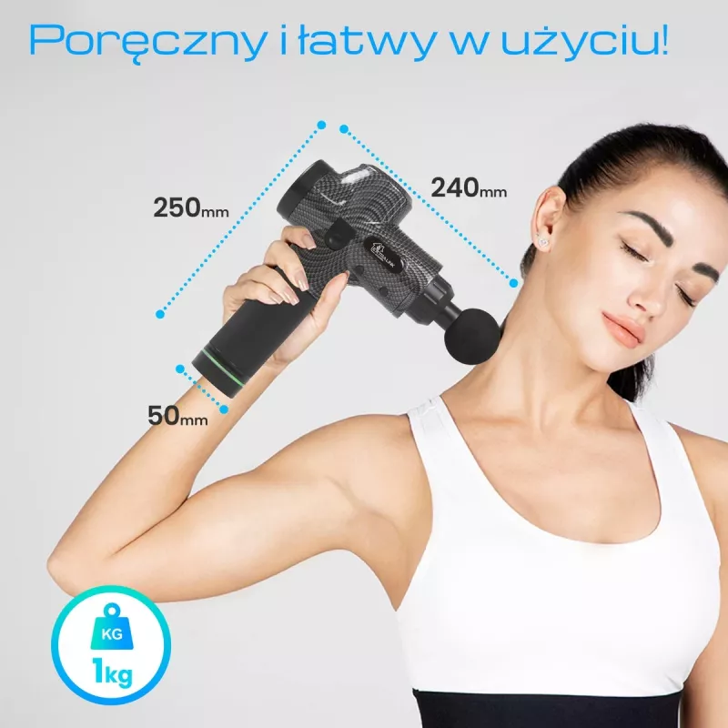 Pistola de massagem Extralink MSG-01-PRO 3800 rpm 6 acessórios
