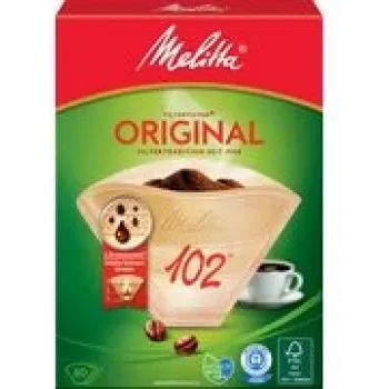 Filtros de café de papel Melitta Original 102 — tamanho 102, filtros cónicos descartáveis