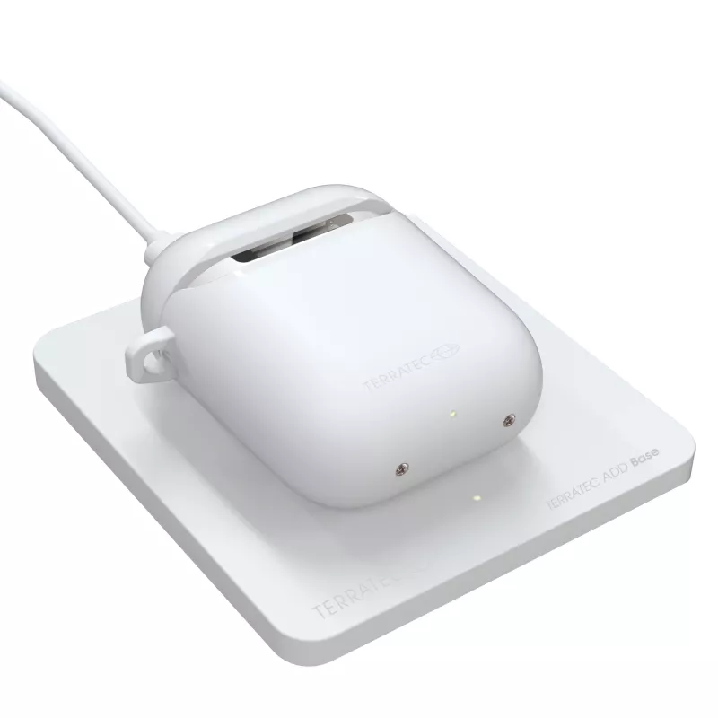 Terratec ADD Base Base de carregamento sem fios para AirPods, 5 W, branco