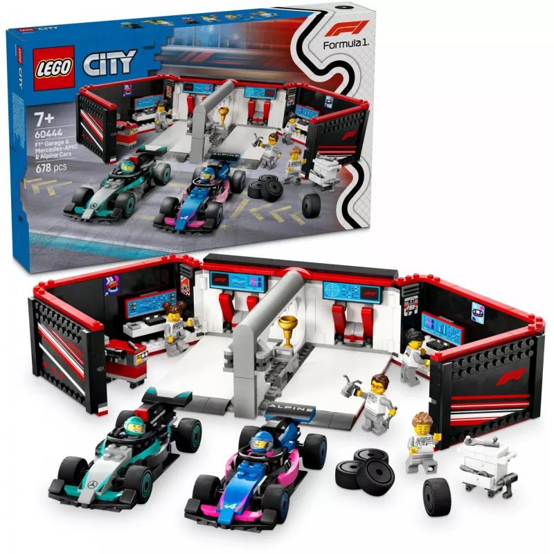 LEGO CITY 60444 Garagem F1 e carros Mercedes-AMG e Alpine