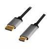 Adaptador de cabo de vídeo LogiLink CDA0107 2 m DisplayPort HDMI preto cinzento