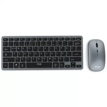 Conjunto de teclado e rato sem fios INCA IBK-572BT, cinzento