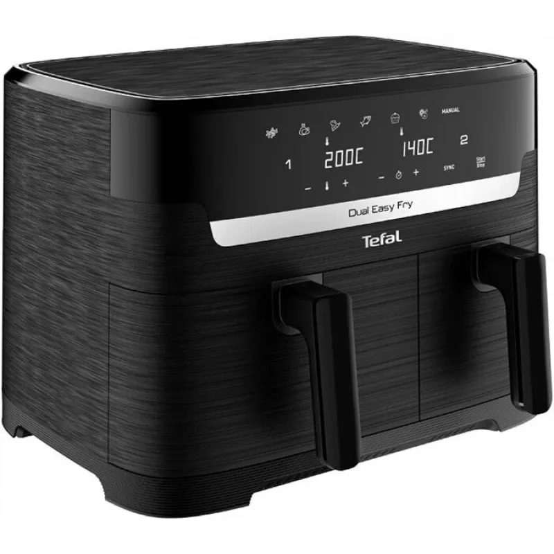 Fritadeira de ar quente Tefal Easy Fry EY901N Double 8,3 L Aparelho independente 2700 W Preto