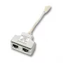 Splitter de rede EFB Elektronik K5122.015 macho/fêmea Cat5e 10/100BASE-TX branco
