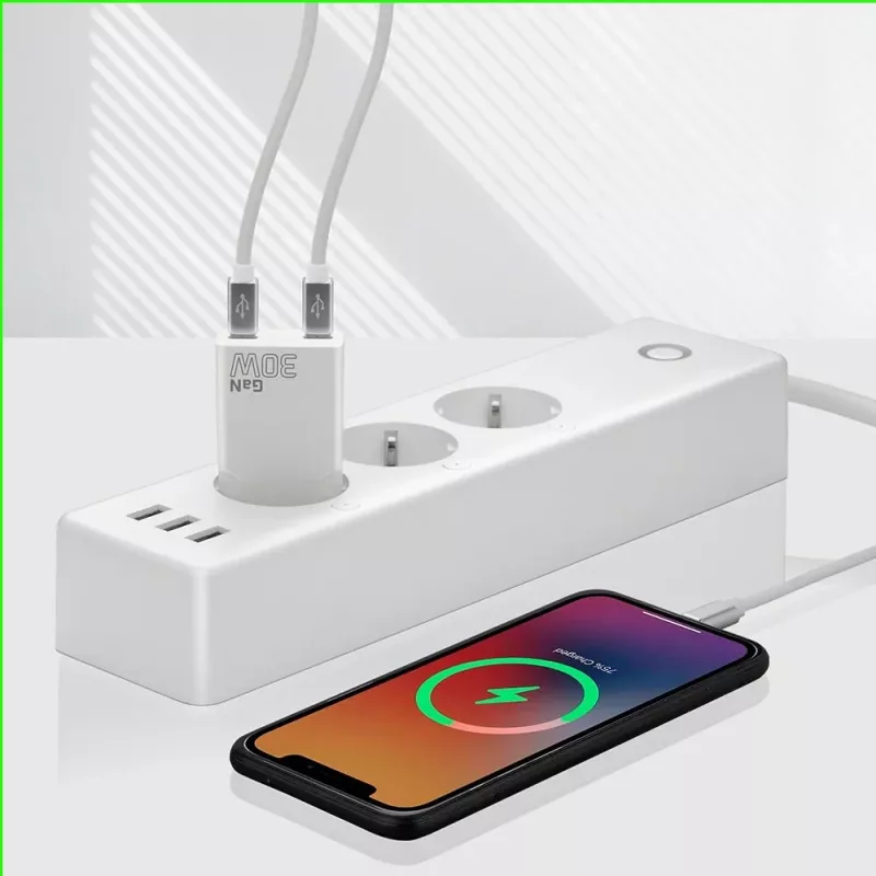 Fonte de alimentação everActive SC-385Q Super slim QC 4 Fast Charging — carregador rápido USB, design compacto
