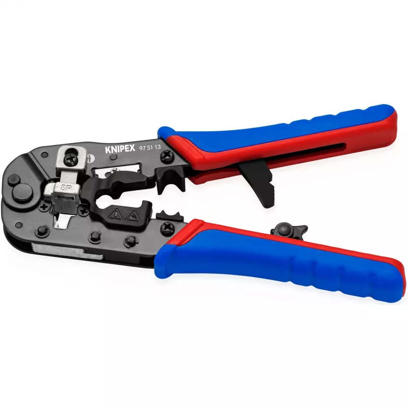 Alicate de crimpar cabos Knipex 97 51 13 preto, azul, vermelho