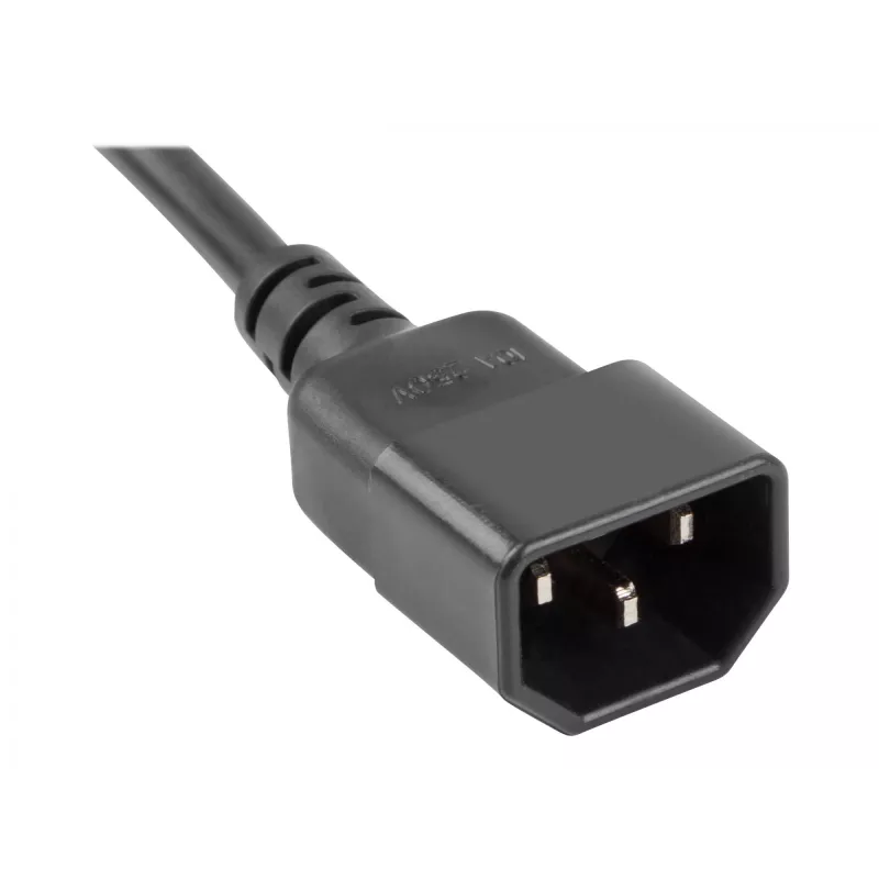 Extensão de energia Lanberg PS0-04E-0100-IEC-BK 1 m 4 tomadas AC interior preto