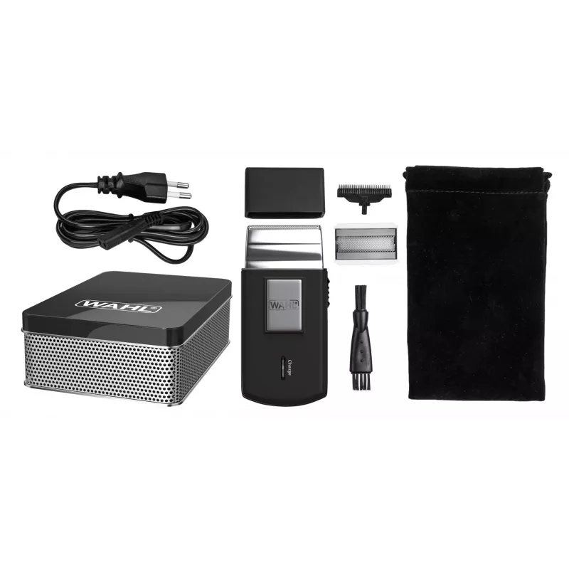 Máquina de barbear para homem Wahl 3615-1016, máquina de barbear de rede, aparador, preto, prata