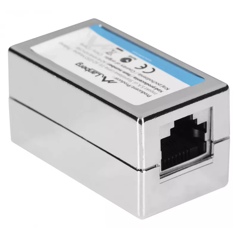 Adaptador de acoplamento de cabos Lanberg AD-RJ45-RJ45-OS6 RJ-45 prateado