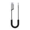 Savio TR-16 transmissor adaptador AUX com função mãos-livres, Bluetooth 5.3, Google Assistant/Siri