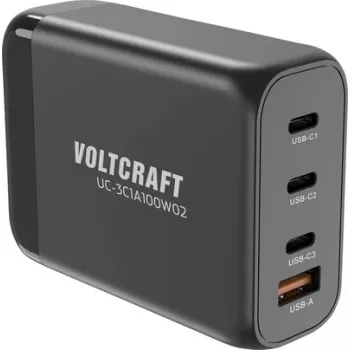Voltcraft UC-3C1A100W02 Carregador USB 100 W Tomada Interior Conector fêmea USB-C USB-A (VC-16619005)