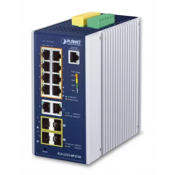 Switch gerido PLANET IP30 Industrial L2+/L4 8 portas Gigabit Ethernet