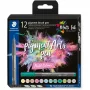 Caneta pincel Staedtler Pigment Arts cores pastel 12 unid.