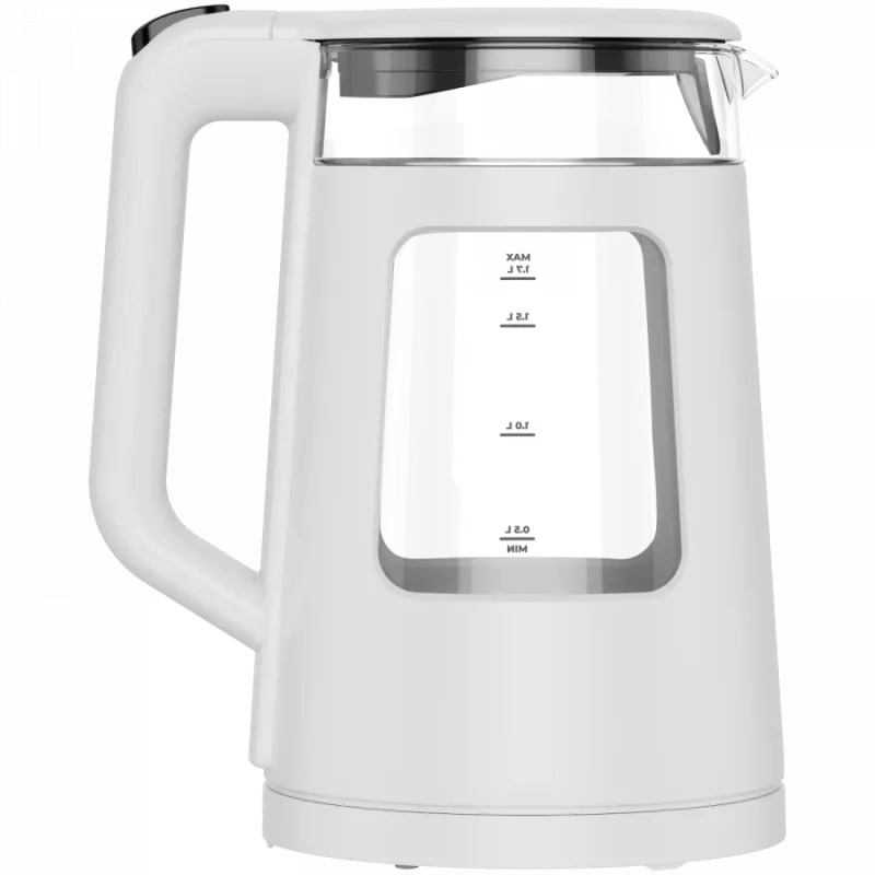 Chaleira elétrica AENO EK6: 1850-2200W, 2L, Strix, forma quadrada, tampa transparente, vidro altamente resistente, iluminação LED, desligamento automático, proteção contra funcionamento a seco