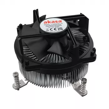 Dissipador híbrido Akasa Intel LGA1700 para processador 9 cm alumínio, preto 1 unid.