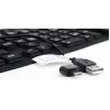 Teclado de silicone USB+PS/2 preto