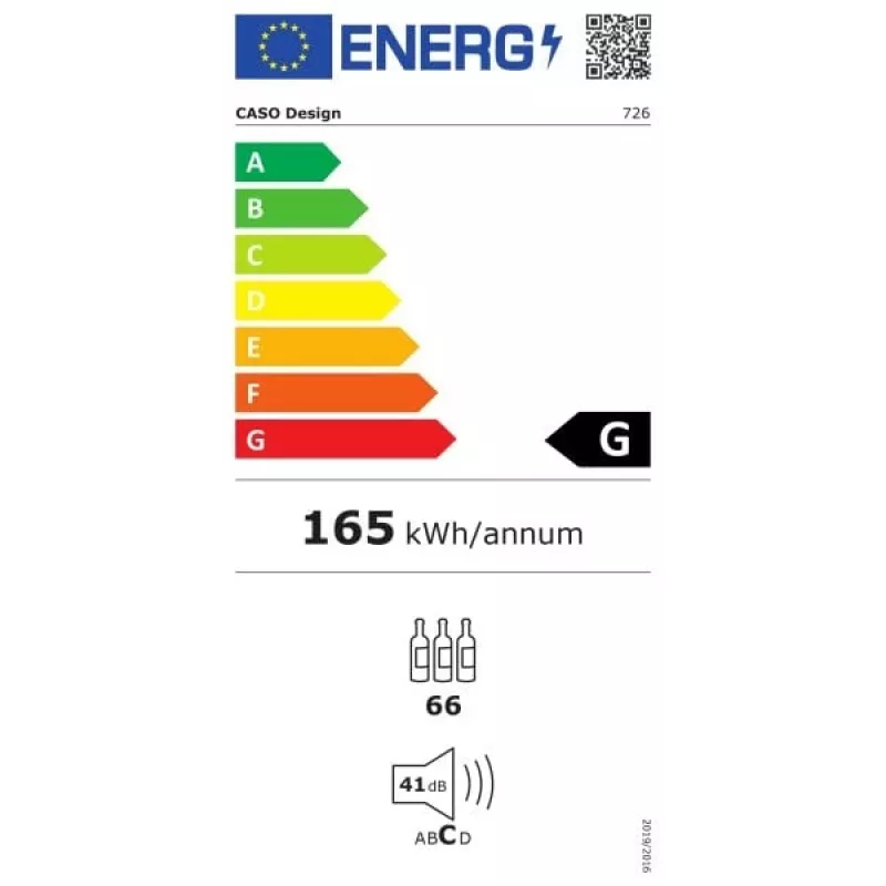 Caso | Smart Wine Cooler | WineExclusive 66 | Classe de eficiência energética G | Vitrina | Instalação livre | Capacidade de garrafas | Tipo de refrigeração tecnologia de compressor | Preto