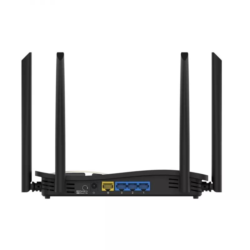 Router de mesa RUIJIE RG-EW1200G PRO Dual-Band Wi-Fi 5, 1300 Mbps, 6 antenas externas, 4 portas Gigabit LAN