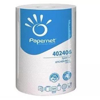 Rolos de toalhas de papel Papernet Special, papel, 2 folhas, 60 m, celulose, branco (402406-1)