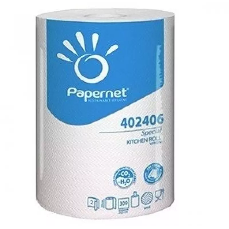 Rolos de toalhas de papel Papernet Special, papel, 2 folhas, 60 m, celulose, branco (402406-1)