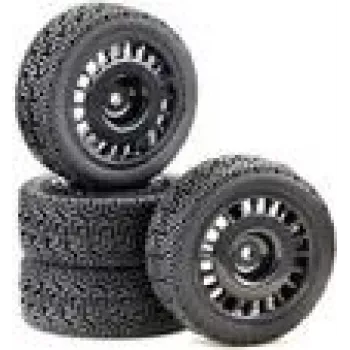 Absima 1 10 Rally Winded Rodas completas Preto 4 unid. (2510061)