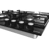 Fogão a gás Gorenje GT641KB, encastrar 60 cm, 4 zonas a gás, vidro temperado, grelhas de ferro fundido, botões rotativos