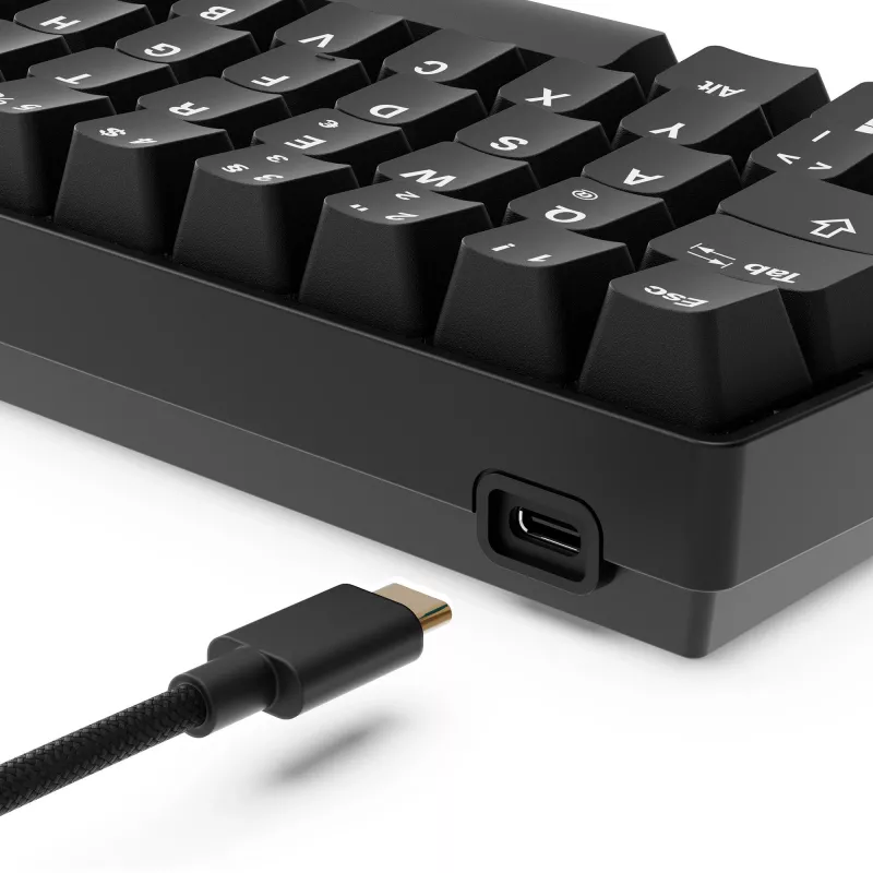 Teclado Sharkoon 100065630 60% com fios USB QWERTZ alemão preto