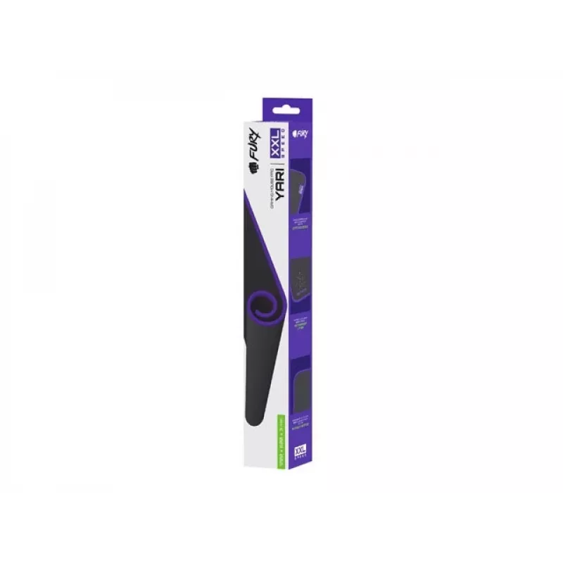 TAPETE DE RATO FURY YARI SPEED XXL PRETO 1200X600MM