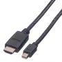 Cabo Mini DisplayPort VALUE Mini DP-HDTV M/M 2 m