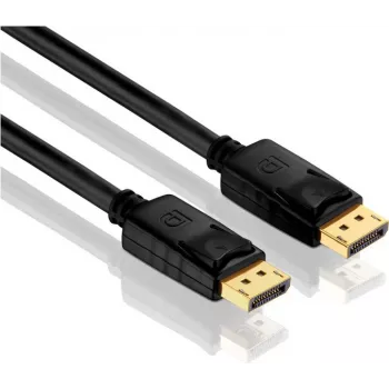 PureLink Basic+ Cabo DisplayPort, dourado, 20 pinos DisplayPort macho/macho, 1,0 m Cabo de ligação DisplayPort profissional para transmissão de vídeo (