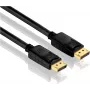 PureLink Basic+ Cabo DisplayPort, dourado, 20 pinos DisplayPort macho/macho, 1,0 m Cabo de ligação DisplayPort profissional para transmissão de vídeo (