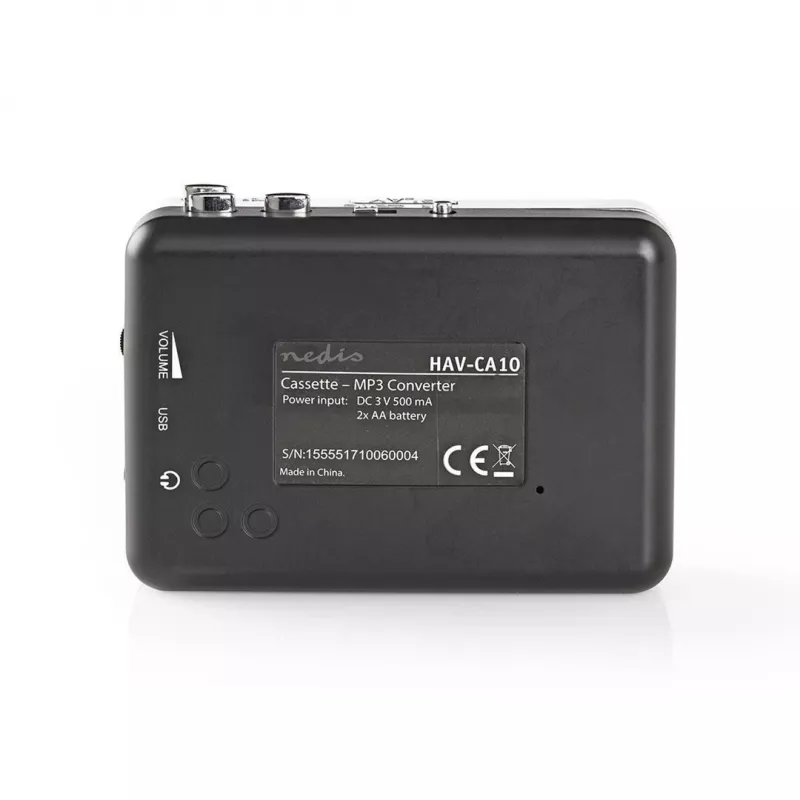 Conversor de cassetes Nedis ACGRU100GY USB / 3,5 mm USB/a pilhas Cinzento