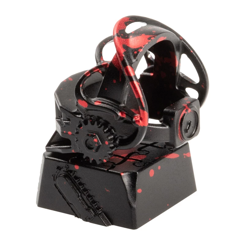 Keycap de alumínio ZOMOPLUS ferramenta de tortura manchada - preto/vermelho