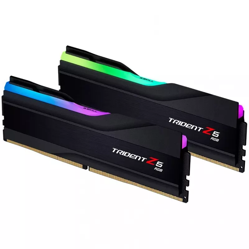 DIMM 48 GB DDR5-6000 (2x 24 GB) Dual-Kit, memória RAM preta, F5-6000J4048F24GX2-TZ5RK, Trident Z5 RGB, INTEL XMP