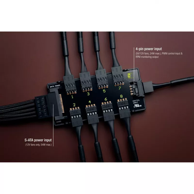 Controlador de ventoinhas Noctua NA-FH1 4-Pin preto 24W 5-12V