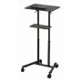 Gembird TVS-DESK-01-BK secretária de pé móvel com rodas, altura ajustável 111–134,5 cm, inclinação 30°, máx. 20 kg, preta