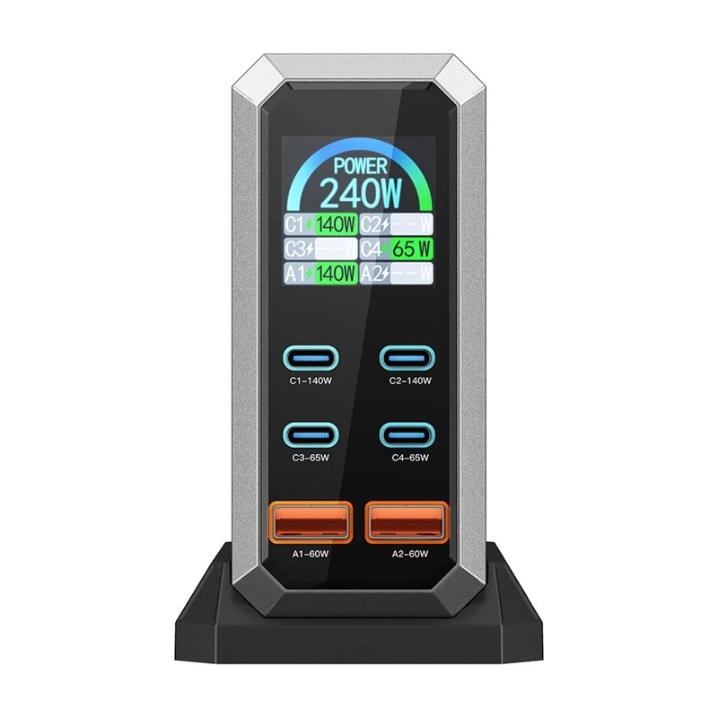 Blitzwolf BW-S31 2xUSB-A, 4xUSB-C, PD, 240W carregador de rede