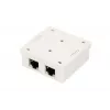 Tomada de rede de superfície Extralink EX.9649 — 2x RJ45 Cat5e STP