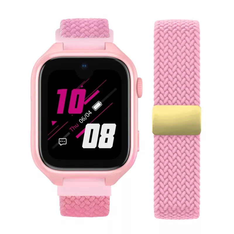 Smartwatch Stelio Junior Pro AI 4G ST-SWJ102-PK — relógio 4G para criança, rosa