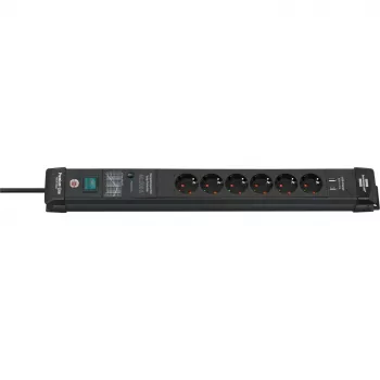 Extensão de energia Brennenstuhl 1951160606 3 m 6 tomadas AC para interior preto