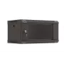 Armário de rack de parede LANBERG WF03-5304-10B 19 polegadas 4U preto, porta de vidro