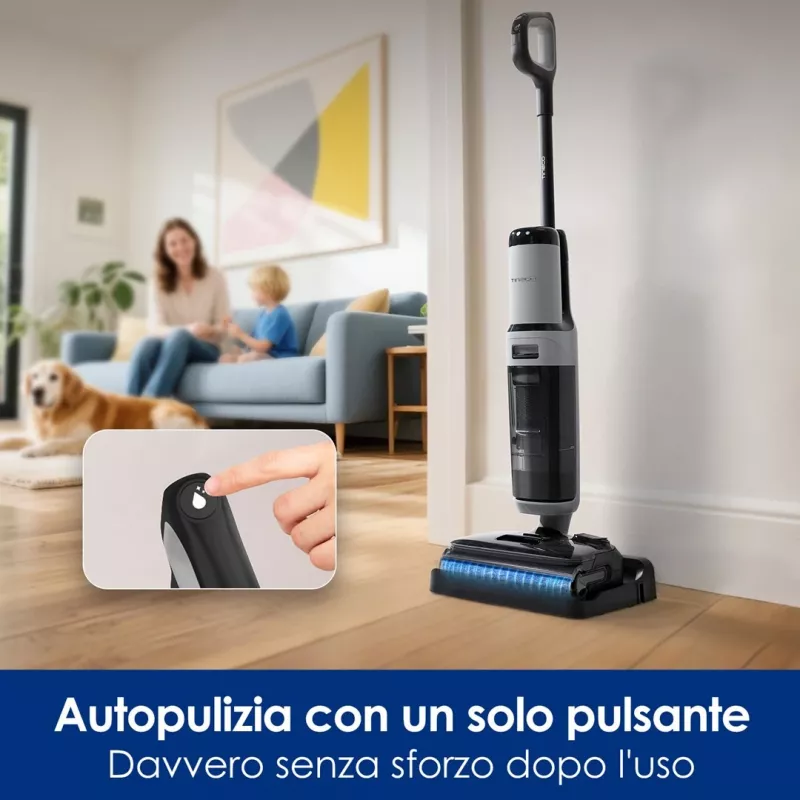 Limpador de pavimentos sem fios Tineco Floor One i5 Stretch Plus – esfregona a húmido e a seco mais leve em formato vertical