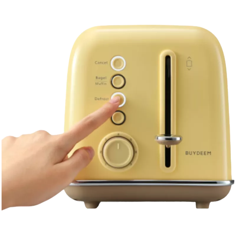 Torradeira de 2 fatias BUYDEEM, modelo DT620E, cor Mellow Yellow, UE