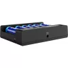Carregador XTAR MC6C multi-slot inteligente para células cilíndricas Li-Ion, 6 slots, suporta 18650/21700/AA, entrada 5V, preto