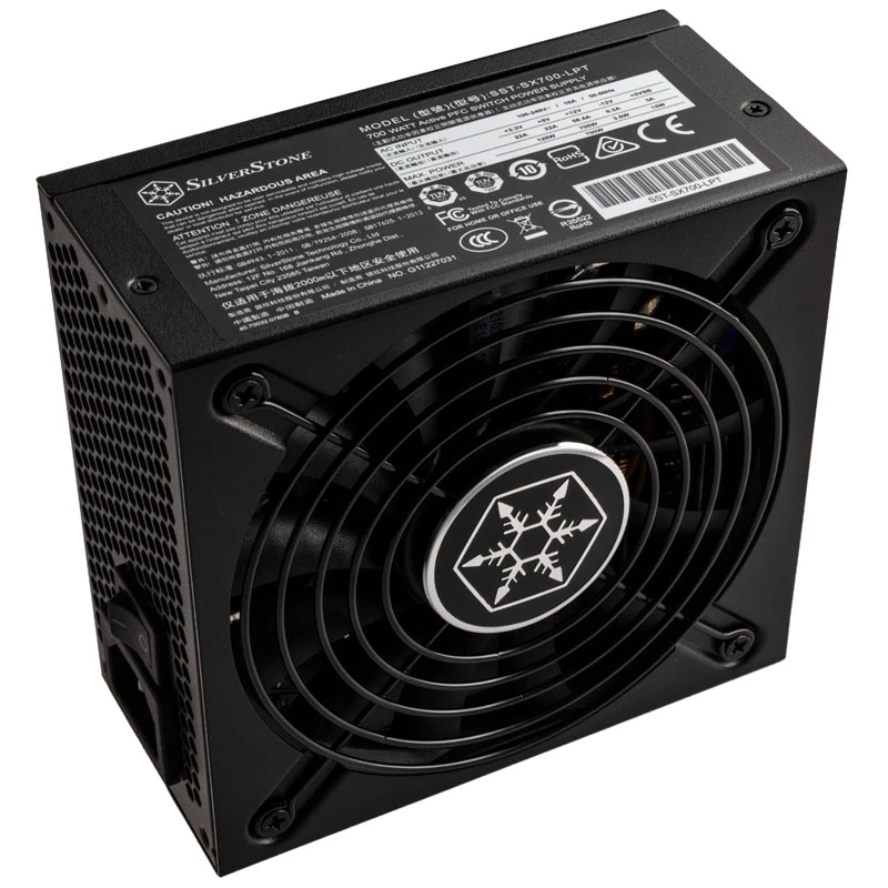 SilverStone SFX Series SX700-LPT - V1.1 - fonte de alimentação (interna) - ATX12V 2.4/ EPS12V / SFX-L - 80 PLUS Platinum - AC 120/230 V - 700 Watt - PFC ativo - preto