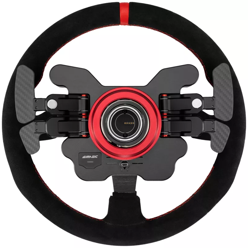 Volante Simagic GT1-SR Alcantara — aro de volante de corrida GT1-SR(ALCANTARA), revestimento em Alcantara
