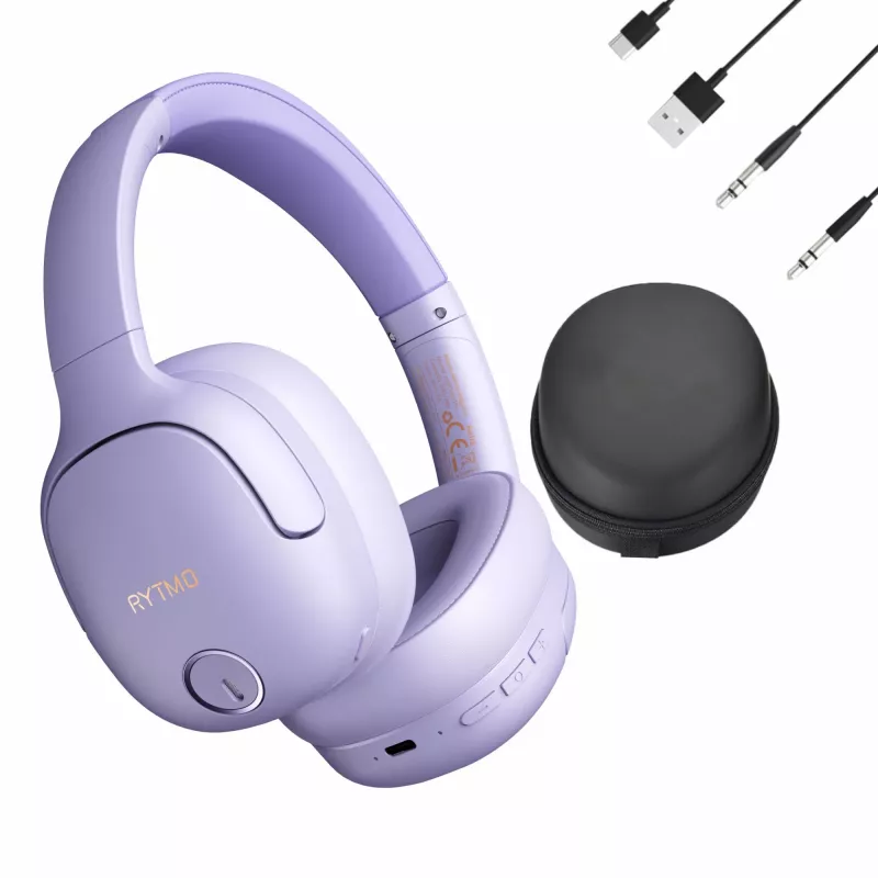 Auscultadores MANTA HDP1001PU Rytmo Elegance roxo over-ear com fios, modelo HDP1001PU